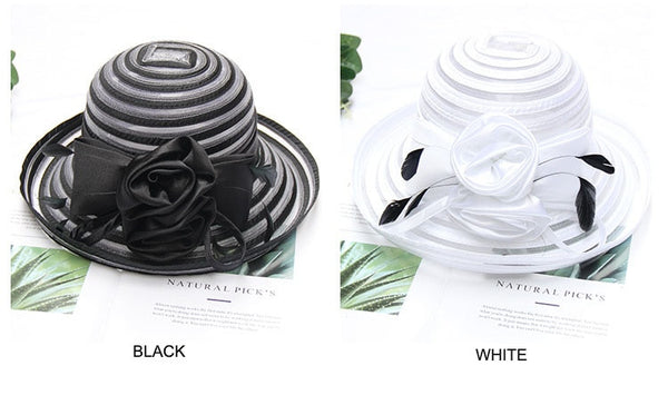 Black or White Fedora Hat - Plug Fashions