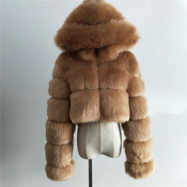 Faux Fur Short Coat S-3XL (Different Colors Available) - Plug Fashions